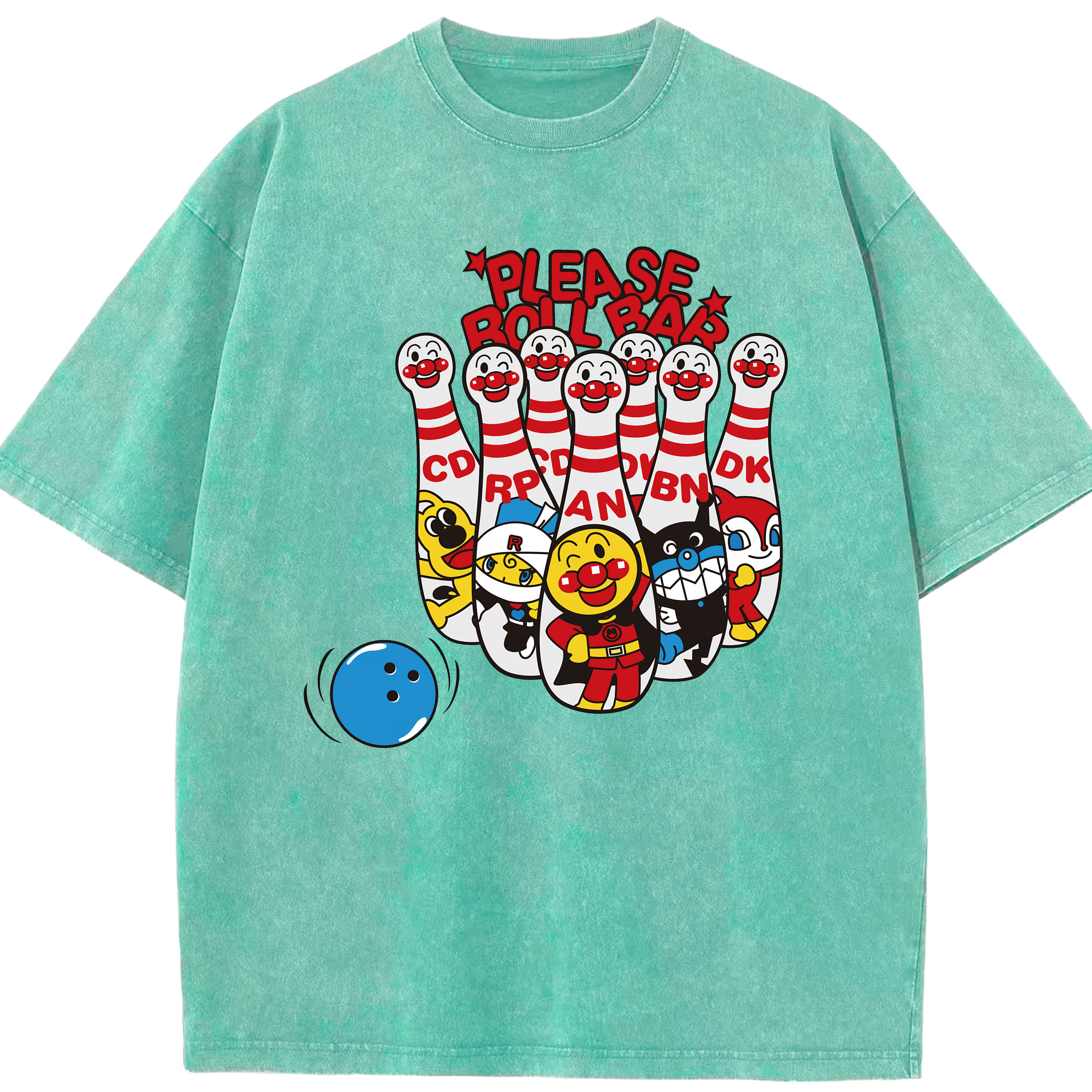 （画像用） アンパンマン Anpanman 綿100% ヴィンテージ風 半袖Tシャツ（フロントプリント）